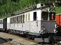 Historische motorwagen BCFeh 4/4 10 bij Chemin de fer-Musée Blonay-Chamby (BC) in 2011
