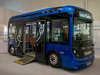 Bluebus 6 facelift op Busworld 2023 in Brussel