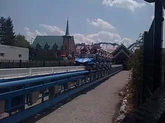 De lancering van Blue Fire