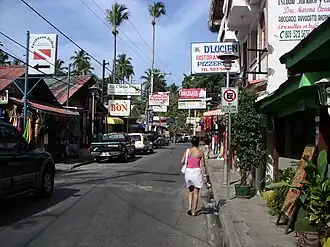 Straat in Boca Chica