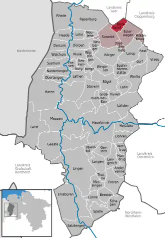 Kaart van Bockhorst (Duitsland)