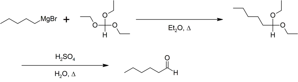 Synthese van n-hexanal