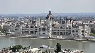 Het Hongaarse parlementsgebouw in Boedapest