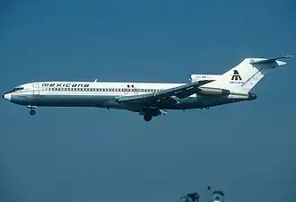 Een soortgelijke Boeing 727-264 van Mexicana Airlines