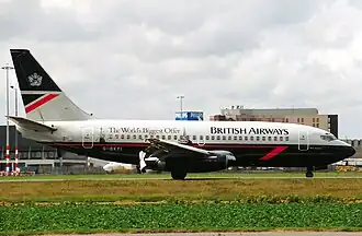 Het verongelukte vliegtuig in 1991