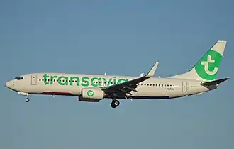 Een Boeing 737-800 van Transavia France
