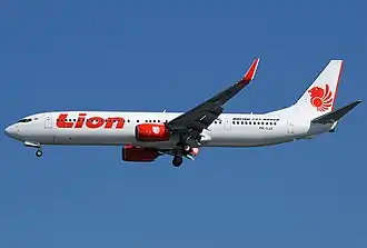 Een Boeing 737-900 van Lion Air