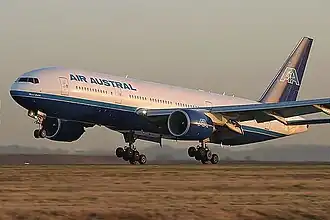 Een Boeing 777-200ER van Air Austral
