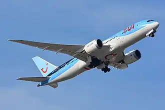 Een Boeing 787-8 van TUI fly