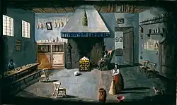 Boerderij-interieur omgeving Maastricht, 1839