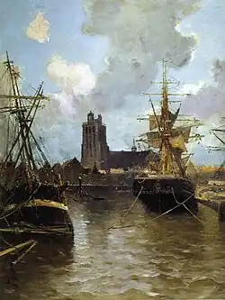 De haven van Dordrecht