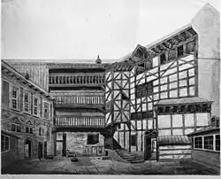 Monumentaal pand in de Bokstraat, afgebroken in 1848