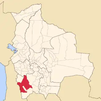 Kaart van Nor Lípez