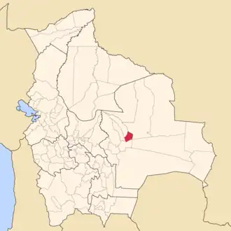 Kaart van Ignacio Warnes