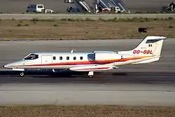 Bombardier Learjet 35A op Lisbon Aeroporto
