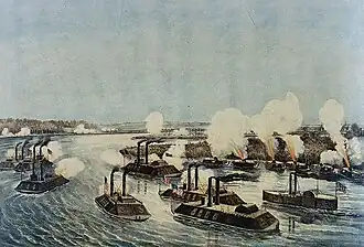 Bombardement en inname van Island Number Ten,17 april, 1862