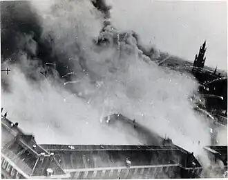 Bombardement door de RAF op gebouw Kleykamp