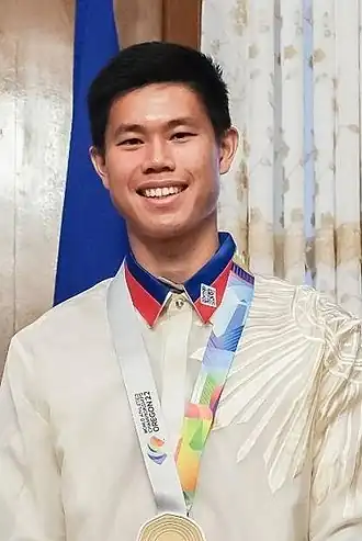 Obiena in Malacañang Palace (2022).