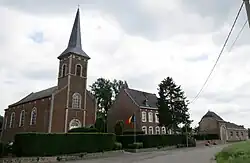 Kerk, pastorie en hoeve