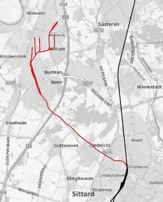 Spoorlijn Sittard - Born op de kaart