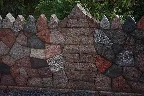 Bornholms graniet in verschillende kleuren