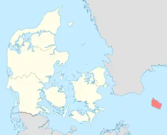 Locatie van gemeente Bornholm