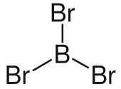 Structuurformule van boortribromide