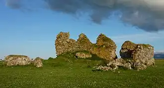 Borve Castle, gezien vanuit het noordwesten.