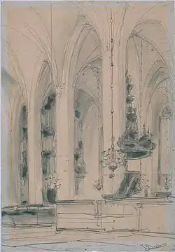 Een kerk-schets, jaar onbekend, Universiteitsbibliotheek Leiden