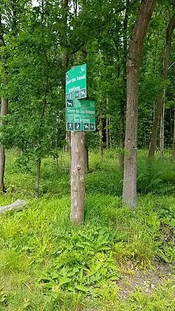 Bordje aan de kruising van de Tumuliweg met de Tweebergenweg