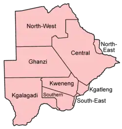 Districten van Botswana