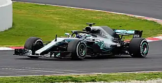 Test van de Mercedes F1 W09 EQ Power+ in Barcelona voorafgaand aan de seizoensstart van 2018