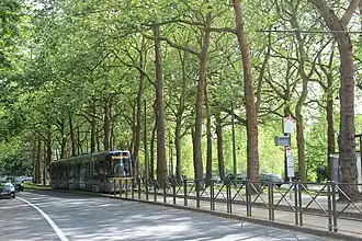 Tramhalte Valkerij, richting Trammusem (2017).