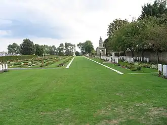 Overzicht van de begraafplaats