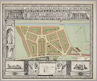 Bouwplan Bosch en Vaart van P. Kuiper Jr. (anno 1900)