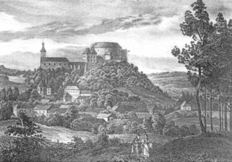 Het kasteel in het begin van de 19e eeuw