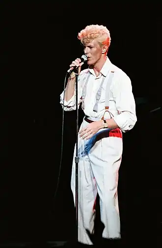 David Bowie tijdens de Serious Moonlight Tour