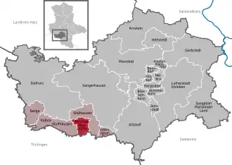 Kaart van Brücken-Hackpfüffel