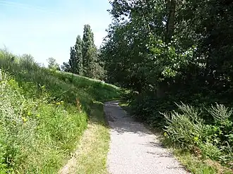 Wandelpad op de heuvel