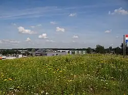 Uitzicht over de rioolwaterzuivering