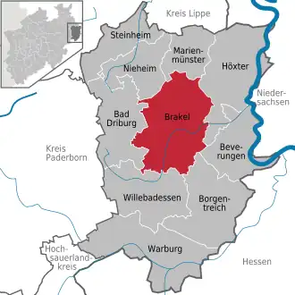 Kaart van Brakel (Duitsland)