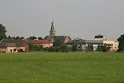 Zicht op brouwerij vanuit Stokhem