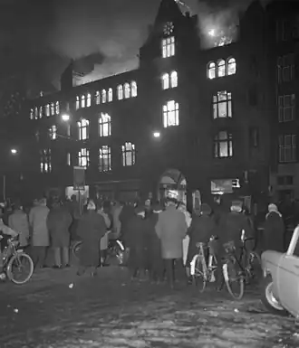 Brand bij C&A (februari 1963)