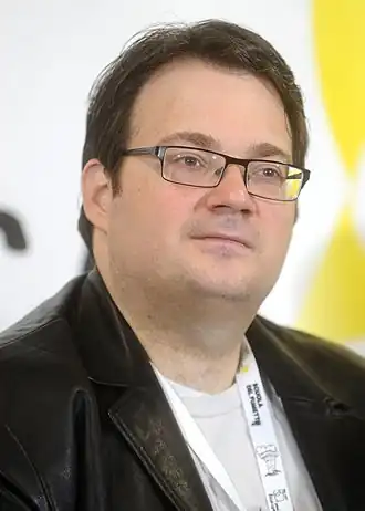 Brandon Sanderson op Lucca Comics & Games in 2016.