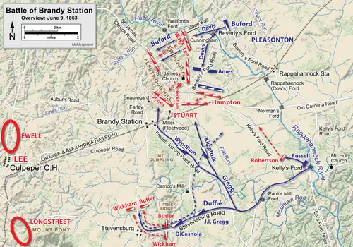 De Slag bij Brandy Station op 9 juni 1863