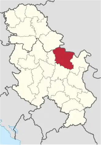 Kaart van Braničevo