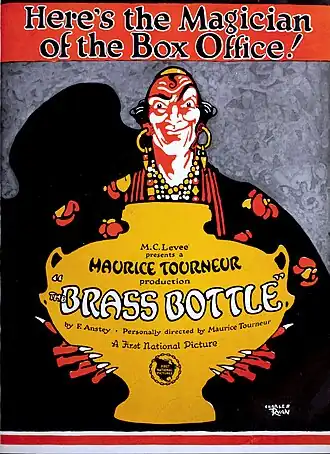 Advertentie voor The Brass Bottle