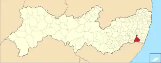 Kaart van Água Preta