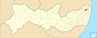 Kaart van Nazaré da Mata