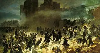 De bres in de Porta Pia, door Carlo Ademollo